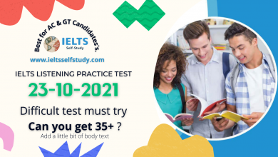 IELTS LISTENING PRACTICE TEST WITH ANSWERS 23.10.2021